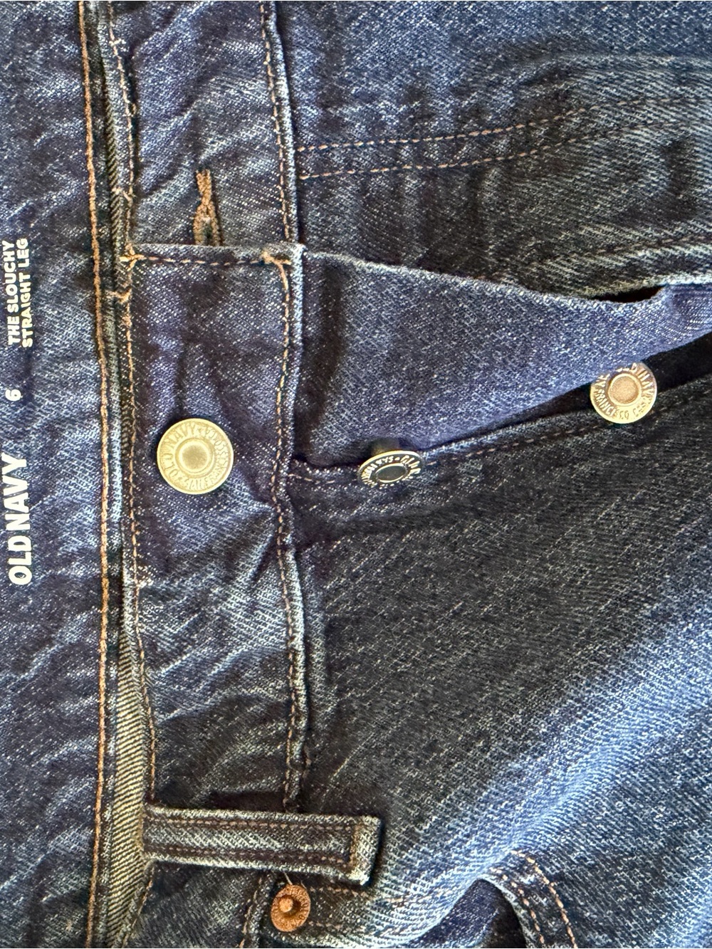 NWOT Old Navy Slouchy Straight dark Blue Jeans
